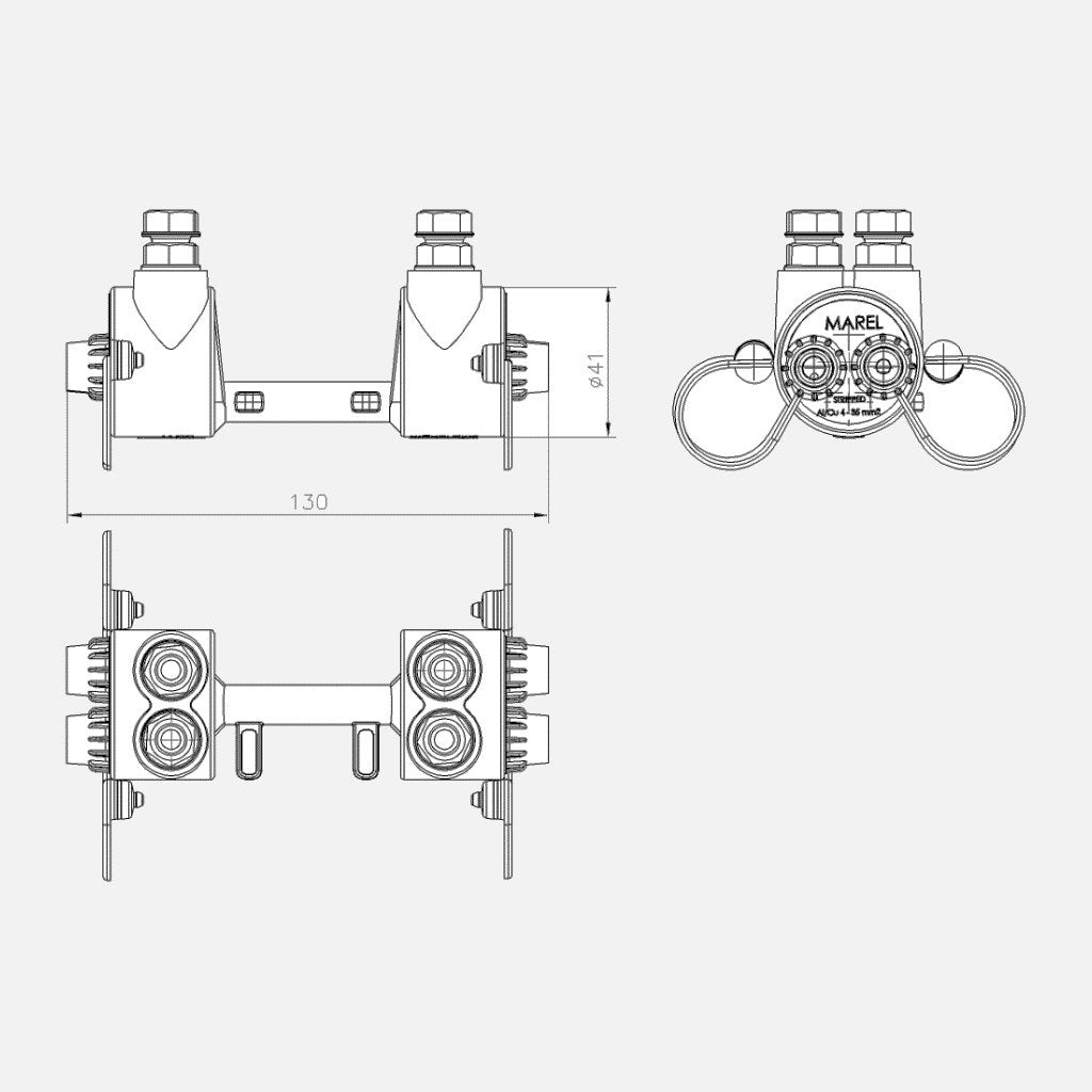 Adapter CBp 4p — rysunek wymiarowy